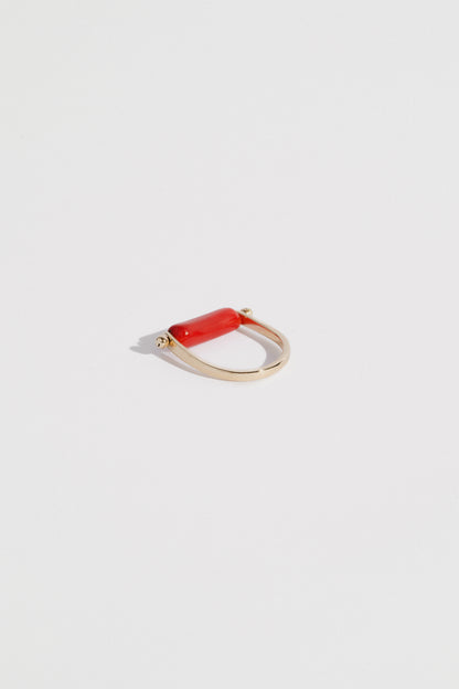 Rolling Stone Gold Ring – Red