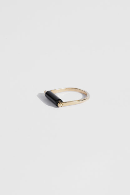 Rolling Stone Gold Ring – Black